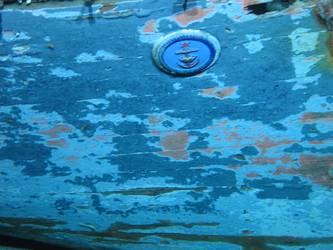 Boat badge on carvel built motor boat